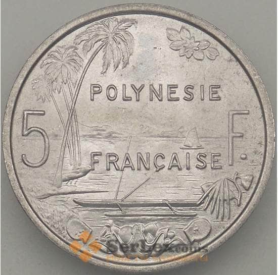Французская Полинезия 5 франков 1975 КМ12 UNC (J05.19) арт. 18078