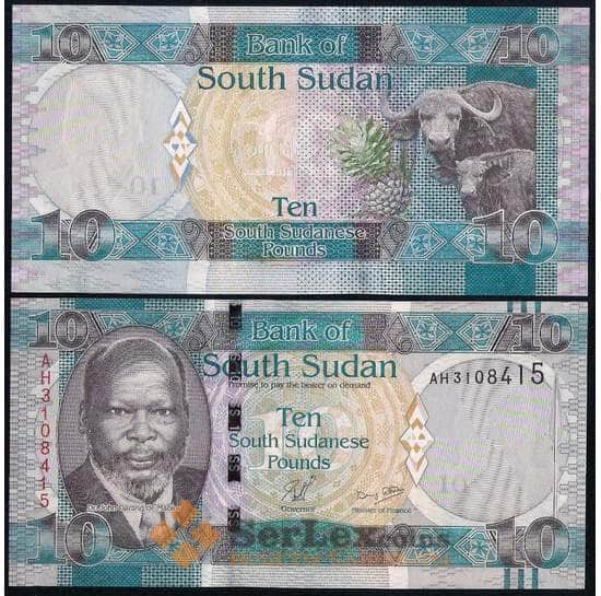 Судан Южный 10 Фунтов 2011 Р7 UNC  арт. 37230