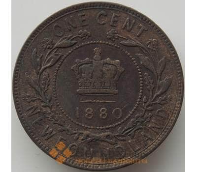 Монета Ньюфаундленд 1 цент 1880 КМ1 VF+ арт. 11435