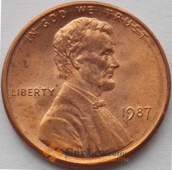 США 1 цент 1987 КМ201b UNC (J05.19) арт. 15246