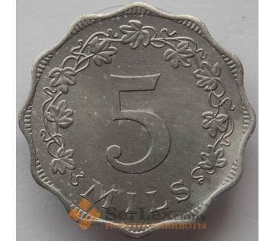 Монета Мальта 5 милс 1972 КМ7 AU (J05.19) арт. 17083