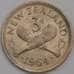 Монета Новая Зеландия 3 пенса 1964 КМ25.2 UNC арт. 40062