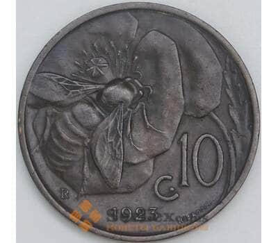 Монета Италия 10 чентезимо 1923 КМ60 XF арт. 13071