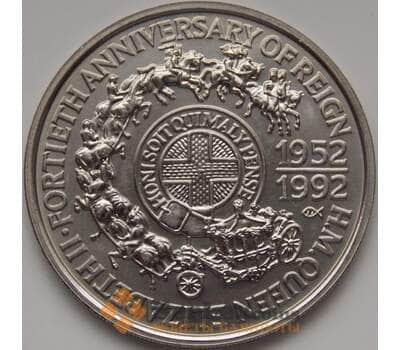 Монета Самоа 1 тала 1992 КМ88 UNC 40 лет Правления арт. 7779