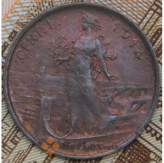 Италия 1 чентезимо 1914 КМ40 AU арт. 41731