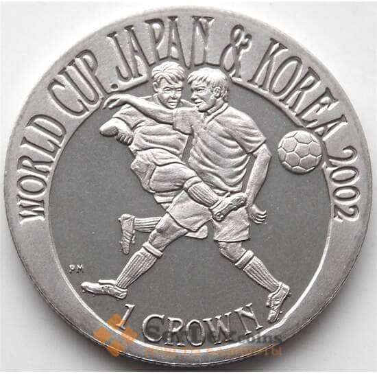 Гибралтар 1 крона 2002 КМ981 BU Футбол Корея Япония арт. 13029