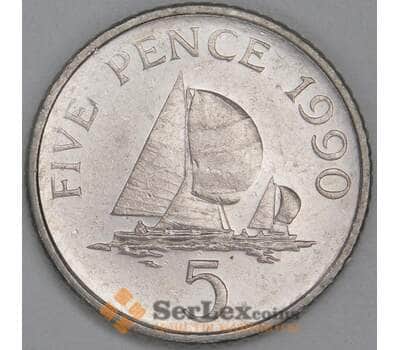 Гернси 5 пенсов 1990 КМ42.2 XF арт. 54892