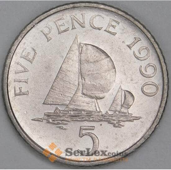 Гернси 5 пенсов 1990 КМ42.2 XF арт. 54892 Гернси 5 пенсов 1990 КМ42.2 XF арт. 54892