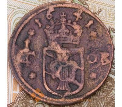 Монета Швеция 1/4 эре 1641 КМ160 арт. 29201
