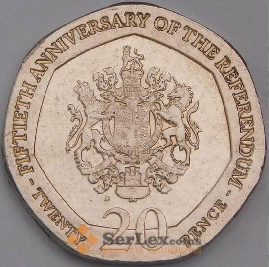 Гибралтар 20 пенсов 2017 UC122 UNC 50 лет референдуму арт. 40073