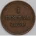 Монета Гернси 1 дубль 1830 КМ1 XF арт. 40528