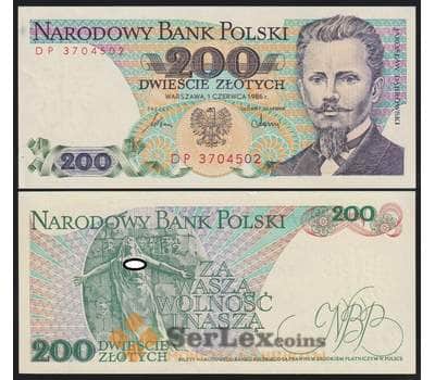 Польша банкнота 200 злотых 1986 Р144 UNC арт. 48083