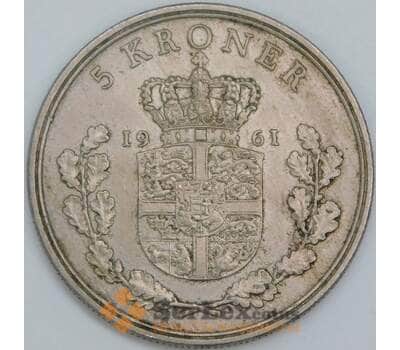 Монета Дания 5 крон 1961 КМ853 XF арт. 12994