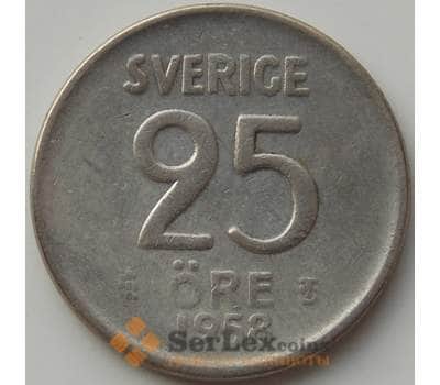 Монета Швеция 25 эре 1958 TS КМ824 VF арт. 11897
