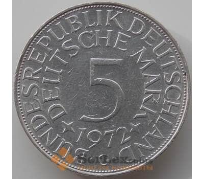 Монета Германия 5 марок 1972 G КМ112 VF арт. 11640