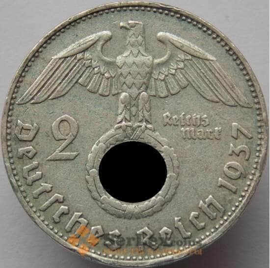 Германия 2 марки 1937 D КМ487 VF- арт. 8948