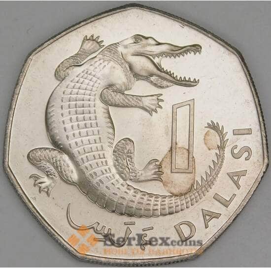 Гамбия 1 даласи 1998 КМ59 UNC арт. 18928