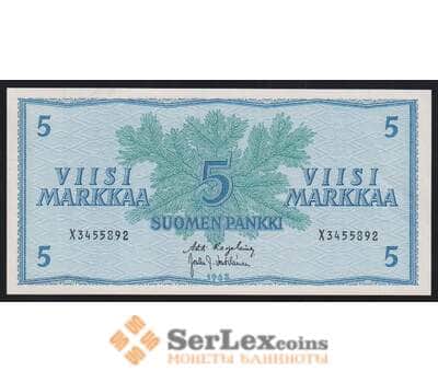 Финляндия 5 марок 1963 Р99а(30) UNC без литеры арт. 52073