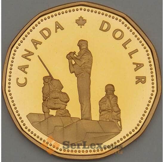 Канада 1 доллар 1995 КМ258 Proof Памятник миротворческим силам (n17.19) арт. 21536