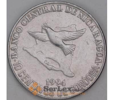 Монета Никарагуа 10 сентаво 1994 КМ81 UNC арт. 15590