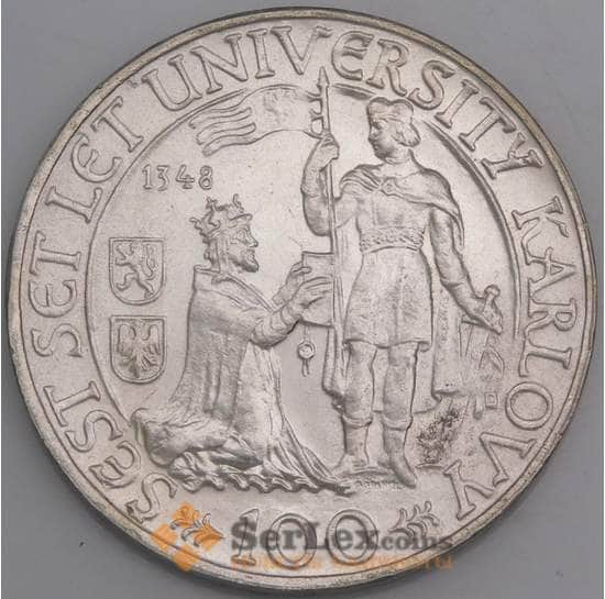 Чехословакия монета 100 крон 1948 КМ26 aUNC  арт. 46032