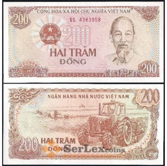 Вьетнам 200 Донг 1987 Р100 UNC арт. 17555