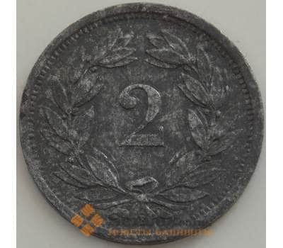 Монета Швейцария 2 раппен 1945 КМ4.2b XF арт. 13230