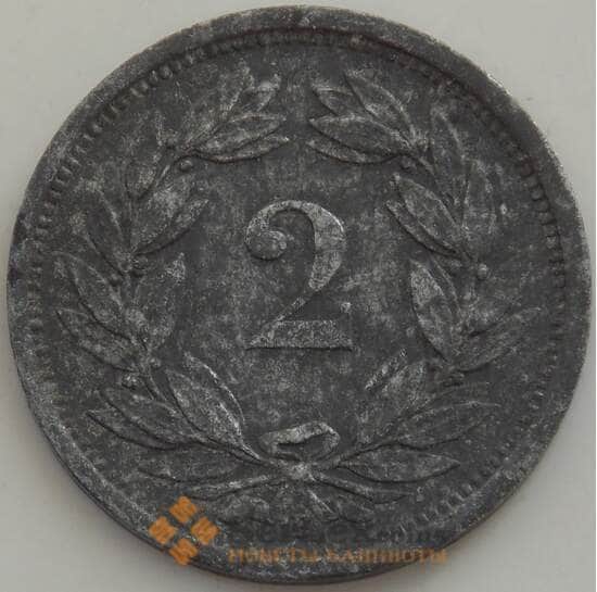 Швейцария 2 раппен 1945 КМ4.2b XF арт. 13230