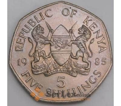 Монета Кения 5 шиллингов 1985 КМ23 aUNC арт. 7894