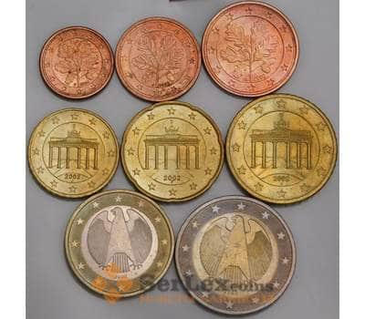 Германия набор Евро монет 1 цент - 2 евро 2002-2004 ( 8 шт.) XF-AU арт. 45969