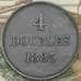 Монета Гернси 4 дубля 1885 КМ5 VF  арт. 38457