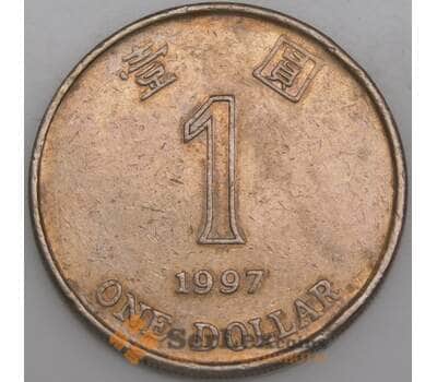 Гон Конг монета 1 доллар 1997 КМ69а VF арт. 45256