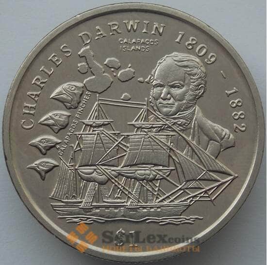 Сьерра-Леоне 1 доллар 1999 КМ115 UNC Дарвин арт. 17598