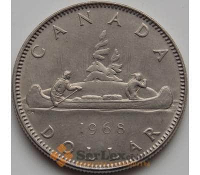 Монета Канада 1 доллар 1968 КМ76.1 XF Каноэ арт. 7744