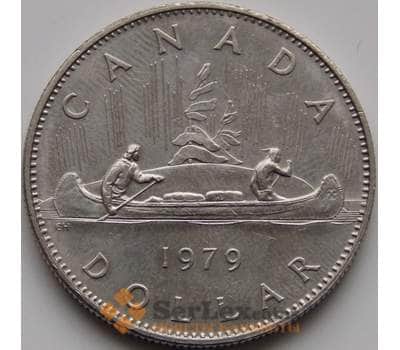 Монета Канада 1 доллар 1978-1987 КМ120.1 XF Каноэ арт. 7747
