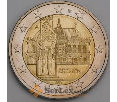 Германия монета 2 евро 2010 КМ285 UNC Бремен  арт. 46792