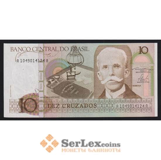 Бразилия 10 крузадо ND 1986 Р209а UNC арт. 54483