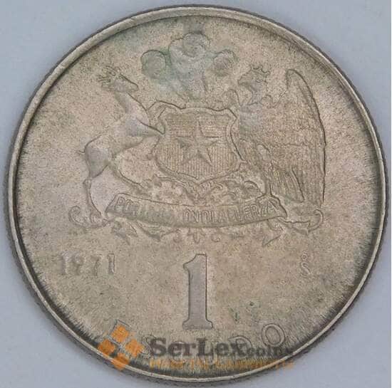 Чили 1 эскудо 1971 КМ197 VF арт. 57456