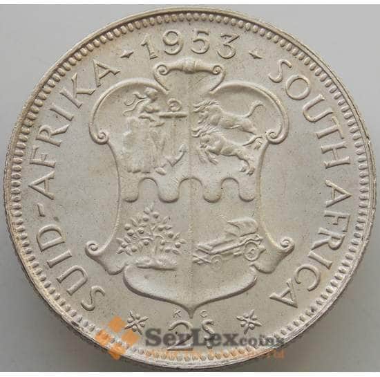 Южная Африка ЮАР 2 шиллинга 1953 КМ50 AU Серебро арт. 14664
