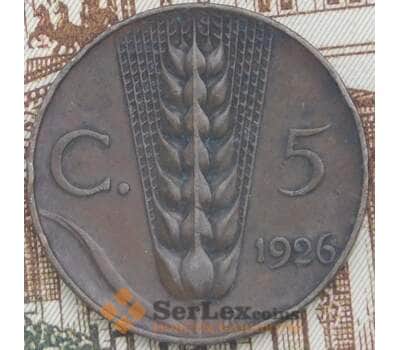 Монета Италия 5 чентезимо 1926  КМ59 VF арт. 38869