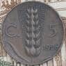 Италия 5 чентезимо 1926  КМ59 VF арт. 38869