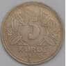 Турция монета 5 куруш 1938 КМ862 XF арт. 43248