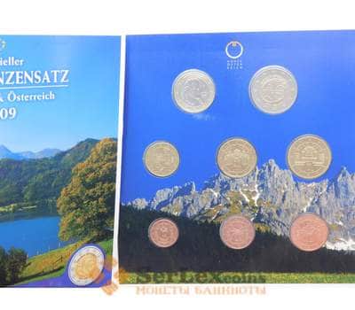Монета Австрия Официальный набор Евро 1 цент - 1 евро 2009 (7 шт)+ 2 евро 10 лет Валюте BU арт. 28567