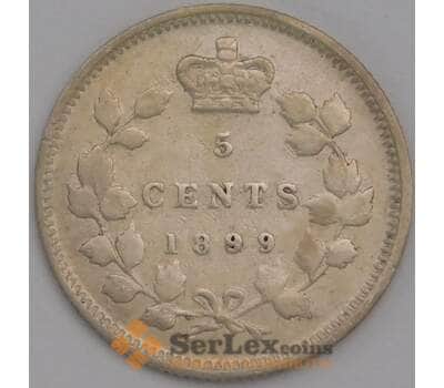 Монета Канада 5 центов 1899 КМ2 VF арт. 38809