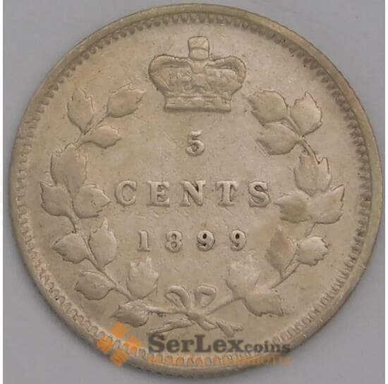 Канада 5 центов 1899 КМ2 VF арт. 38809