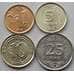 Монета Турция набор 1, 5, 10 , 25 куруш 2014-2015 КМ1239-1242 UNC арт. 7452