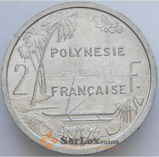 Французская Полинезия 2 франка 1965 КМ3 UNC (J05.19) арт. 16852