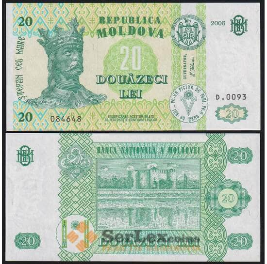 Молдова 20 лей 2006 Р13h UNC арт. 48884