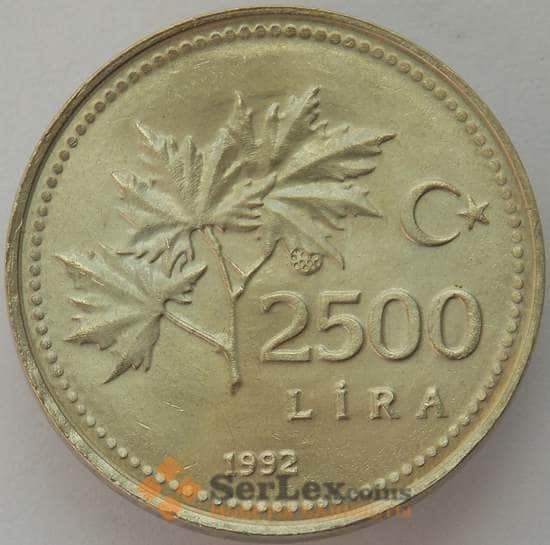 Турция 2500 лир 1992 КМ1015 UNC (J05.19) арт. 17084
