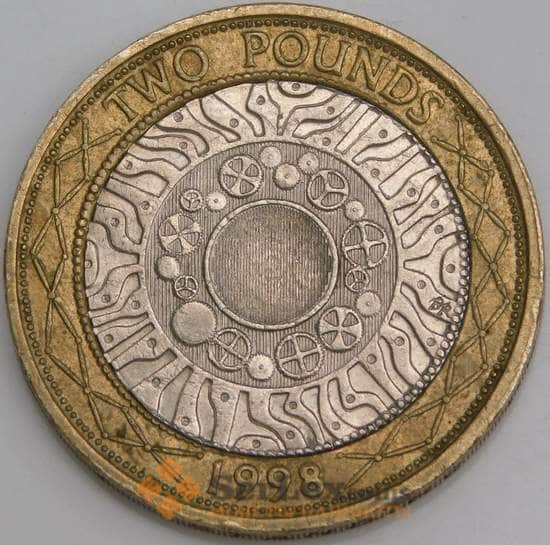 Великобритания монета 2 фунта 1998 КМ994 ХF арт. 29638